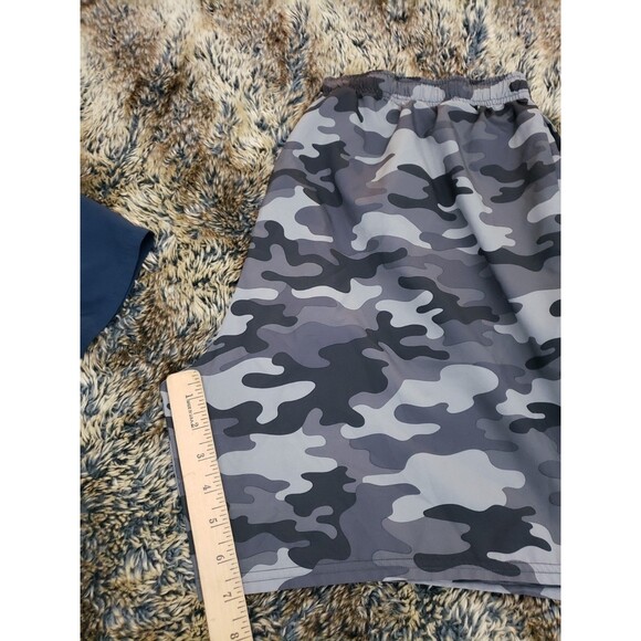 2 Gymshark Arrival Shorts Mens Size 3XL Gray Black Camo & Blue Workout Shorts - Picture 15 of 15
